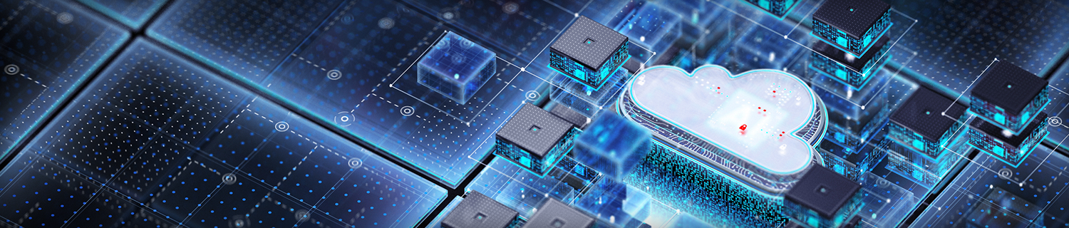 반도체 이미지에 구름형태의 칩이 있는 사진